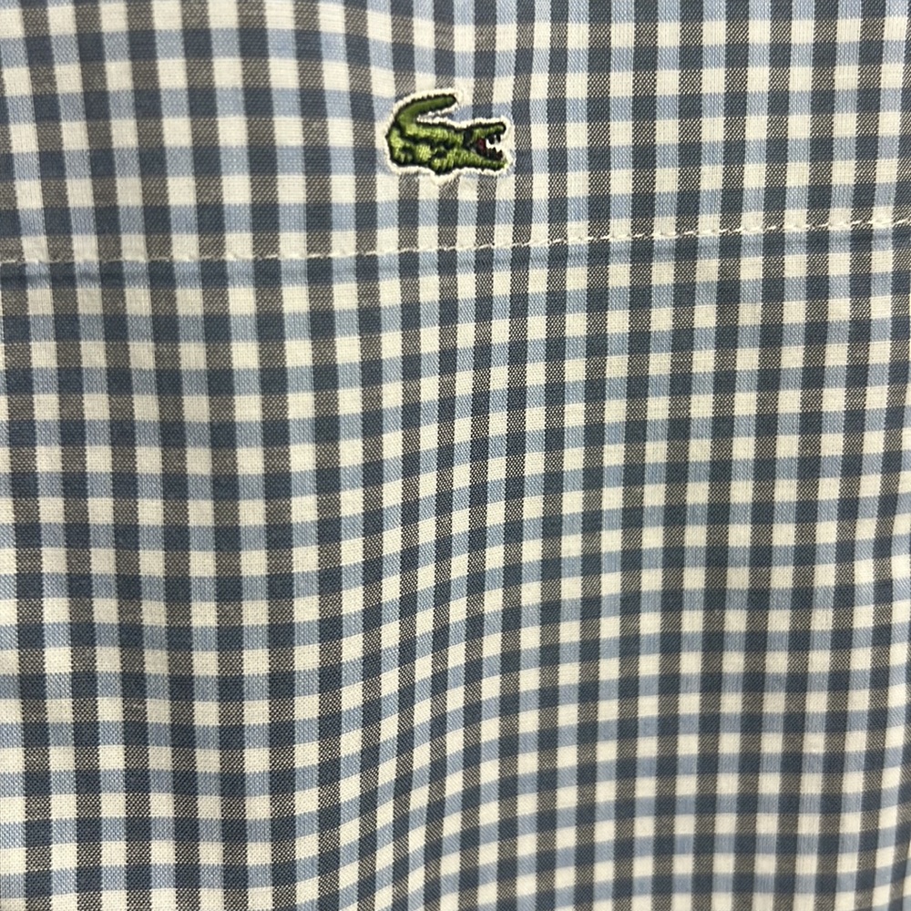 Lacoste long sleeve check shirt Size 40 Made in France